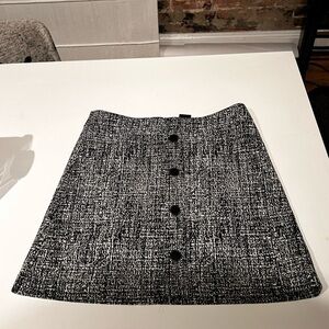DKNY A-Line Mini Skirt Black and White Workwear
